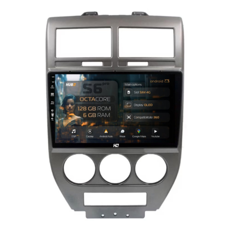 Navigații Jeep Compass 2006-2010 - Navigatie Android Jeep Compass/Patriot (2006-2010) 6GB | Hub64.ro