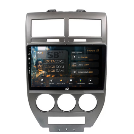 Patriot 2006-2010 - Android Slot 4G Jeep Compass 2006-2010 8GB | Hub64.ro