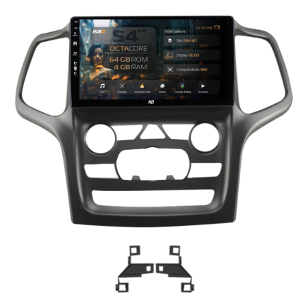 Navigații Jeep Grand Cherokee 2013-2021 - Navigatie Android Jeep Grand Cherokee (2013-2020) 4GB | Hub64.ro