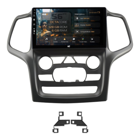 Navigații Jeep Grand Cherokee 2013-2021 - Navigatie Android Jeep Grand Cherokee (2013-2020) 6GB | Hub64.ro