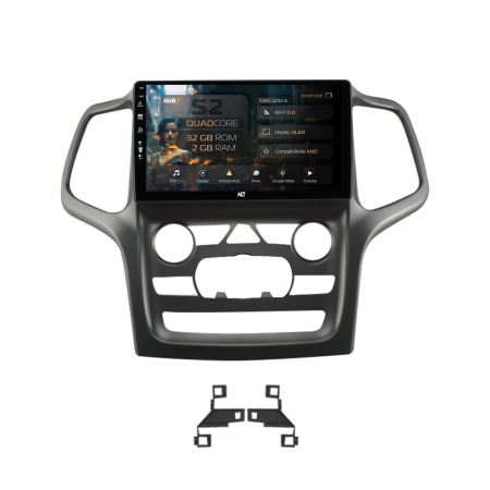 Grand Cherokee 2013-2020 - Carplay Android 13 Jeep Grand Cherokee (2014-2022) 2GB | Hub64.ro