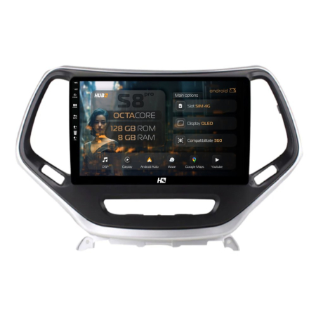 Navigații Jeep Grand Cherokee 2013-2021 - Navigatie Android Jeep Grand Cherokee (2015+) 8GB | Hub64.ro