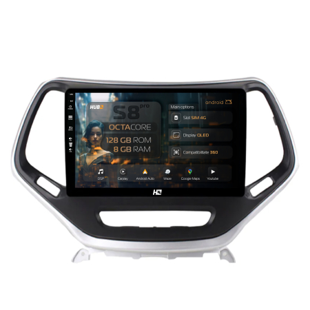 Grand Cherokee 2013-2020 - Navigatie Android Jeep Grand Cherokee 8GB | Hub64.ro