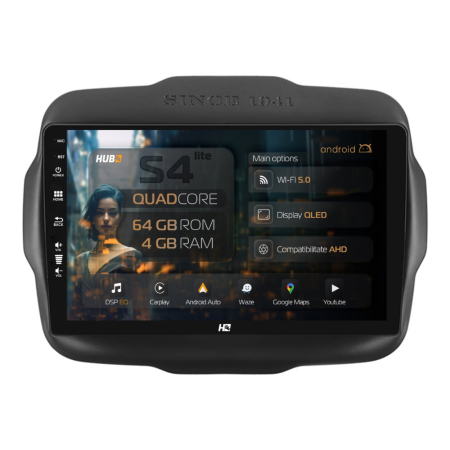 Navigații Jeep Renegade 2014-2018 - Navigatie Android Jeep Renegade (2014-2018) 4GB | Hub64.ro