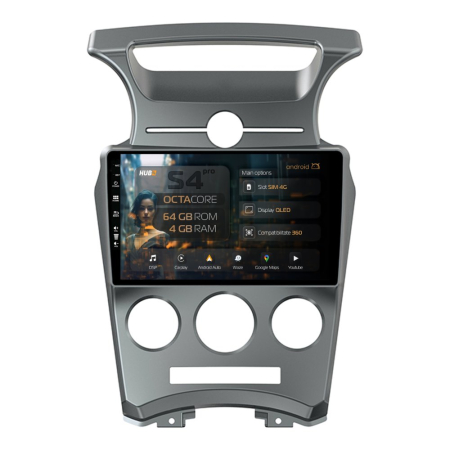 Navigații Kia Carens 2007-2011 - Navigatie Android Kia Carens (2007-2011), climă manuală 4GB | Hub64.ro