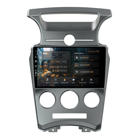 Navigații Kia Carens 2007-2011 - Navigatie Android Kia Carens (2007-2011), climă manuală 8GB | Hub64.ro