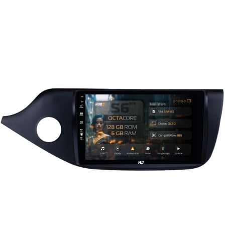 Ceed 2012 - 2018 - Navigatie Android 13 Kia CEED 2012+ 4G 6GB | Hub64.ro