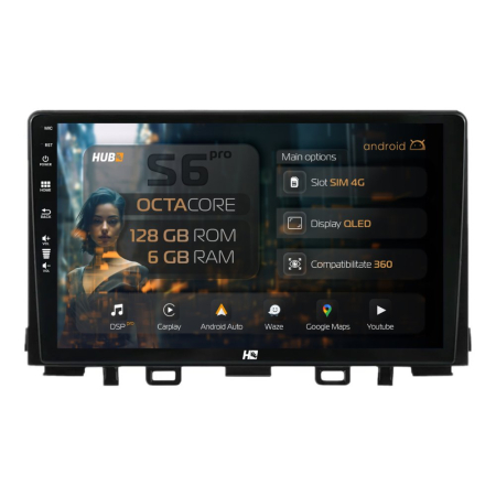 Navigații Kia Rio 2017-2024 - Navigatie Android Kia Rio (2017-2024) 6GB | Hub64.ro