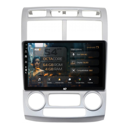 Navigații Kia Sportage 2004-2010 - Navigatie Android Kia Sportage (2004-2010), climă automată 4GB | Hub64.ro