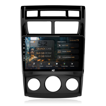 Navigații Kia Sportage 2004-2010 - Navigatie Android Kia Sportage (2004-2010), climă manuală 2GB | Hub64.ro