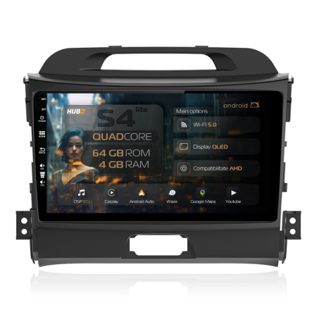 Navigații Kia Sportage 2010-2015 - Navigatie Android Kia Sportage (2010-2015) 4GB | Hub64.ro
