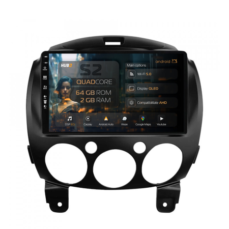 Mazda - Navigatie Carplay Mazda 2 (2007-2014) Android 2GB | Hub64.ro