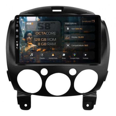 Navigații Mazda 2 2007-2014 - Navigatie Android Mazda 2 (2007-2014) 8GB | Hub64.ro
