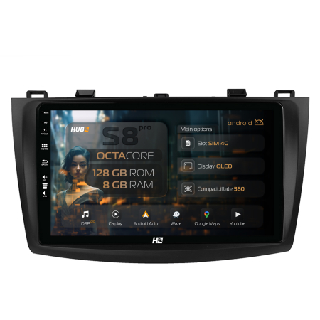 Mazda 3 2009-2015 - Navigatie Android 13 Mazda 3 09-13 8GB | Hub64.ro