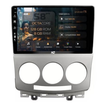 Navigații Mazda 5 2005-2010 - Navigatie Android Mazda 5 (2005-2010) 4G 6GB | Hub64.ro