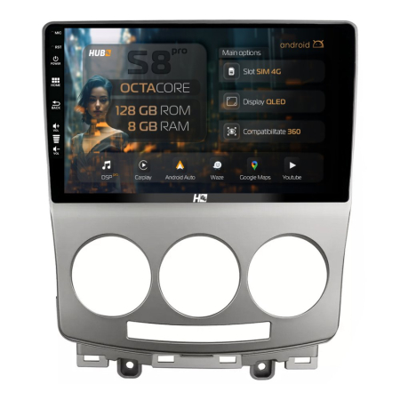 Navigații Mazda 5 2005-2010 - Navigatie Android Mazda 5 (2005-2010) 8+128GB | Hub64.ro