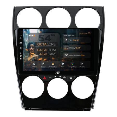 Navigații Mazda 6 2002-2008 - Navigatie Android Mazda 6 (2002-2008) QLED | Hub64.ro