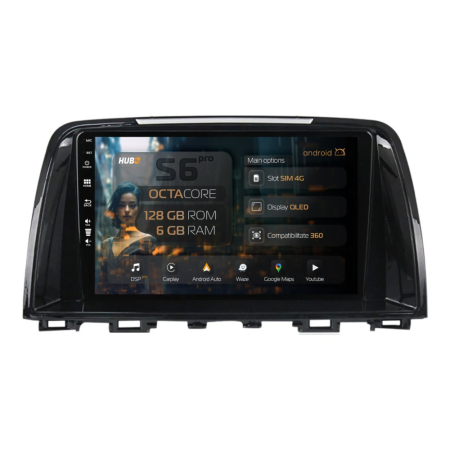 Navigații Mazda 6 2013-2015 - Navigatie Mazda 6 (2013-2015) cu Android 6+128GB | Hub64.ro