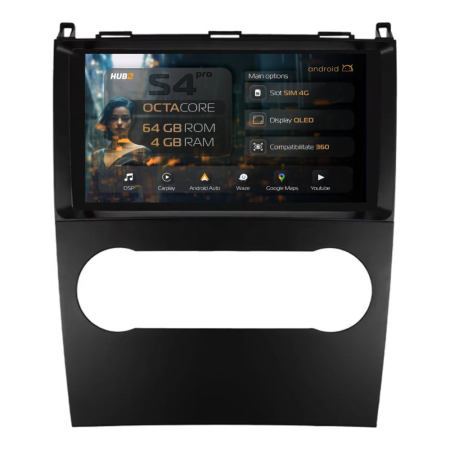 Navigații Mercedes-Benz A Class W169 2004-2012 - Navigatie Android Mercedes Benz A/B Class (2004-2011) QLED | Hub64.ro