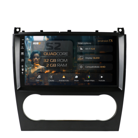C Class W203 2004-2007 - Carplay GPS Android 13 Audi Q3 | Hub64.ro