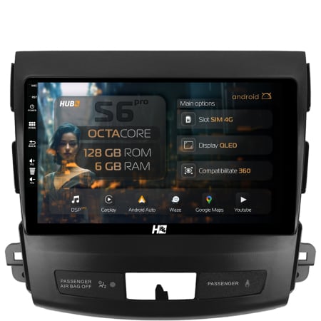 Outlander 2005-2012 - Navigatie Android Outlander / 4007/C-Crosser 4G 6GB | Hub64.ro