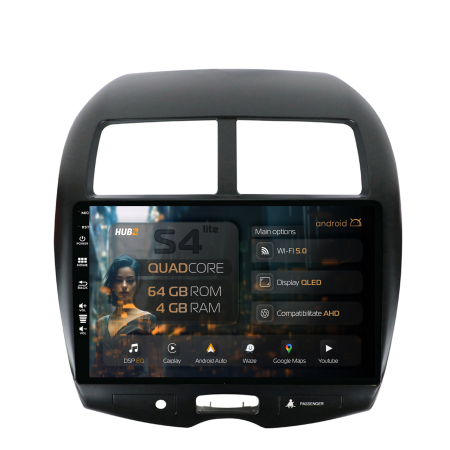 Asx 2009-2015 - Navigatie QLED Mitsubishi ASX / Peugeot 4008 (2010-2015) Android 4+64GB | Hub64.ro