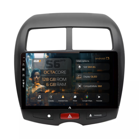 Peugeot - Navigatie Mitsubishi ASX / Peugeot 4008 (2010-2015) Android 4G 6GB | Hub64.ro