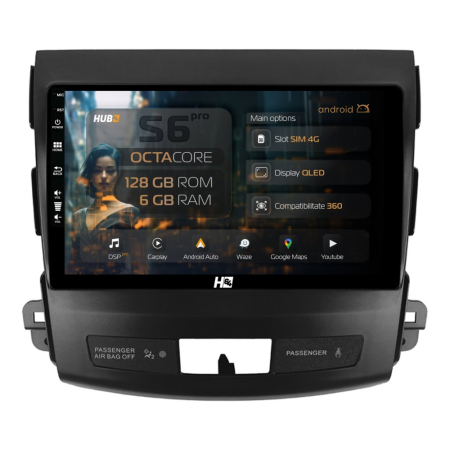 Navigații Mitsubishi Outlander 2006-2012 - Navigatie Android Mitsubishi Outlander / Peugeot 4007 / Citroen C-Crosser (2006-2012) 6GB | Hub64.ro