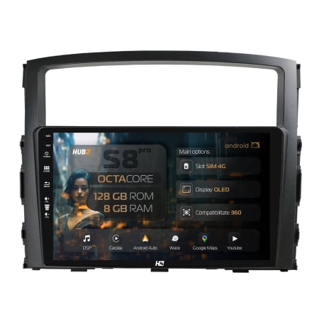 Pajero (2006-2015) - Navigatie Android 13 Mitsubishi Pajero 8+128GB | Hub64.ro