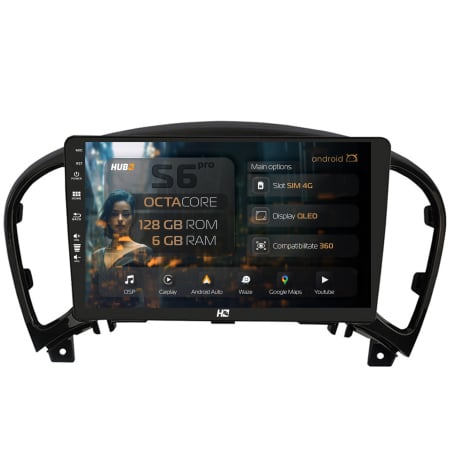 Juke 2010-2015 - Navigatie Android 13 Nissan Juke 4G 6GB | Hub64.ro