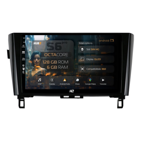 Navigații Nissan Qashqai J11 2014-2021 - Navigatie Android Nissan Qashqai/X-trail 4G 6GB | Hub64.ro