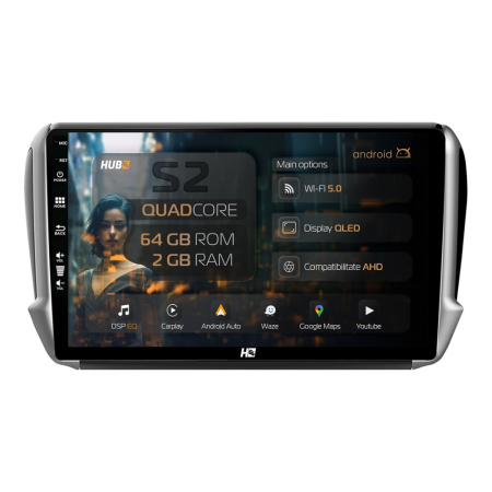 Navigații Peugeot 2008 (2013-2019) - Carplay Android Peugeot 208/2008 2GB | Hub64.ro