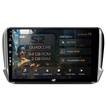 Peugeot - Carplay Android Peugeot 208/2008 2GB | Hub64.ro
