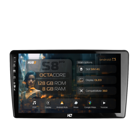 307 (2001-2008) - Navigatie Android 13 Peugeot 307 8+128GB | Hub64.ro