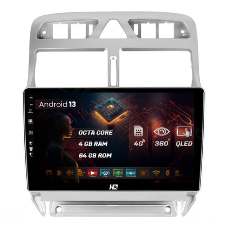 Navigații Peugeot 307 (2001-2008) - Navigatie QLED Peugeot 307 Android 4GB | Hub64.ro