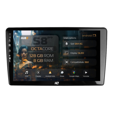 Navigații Peugeot 307 (2001-2008) - Navigatie Android Peugeot 307 8+128GB | Hub64.ro