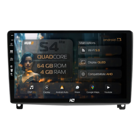 Navigații Peugeot 407 (2004-2011) - Navigatie Peugeot 407 Android 4+64GB 4G | Hub64.ro