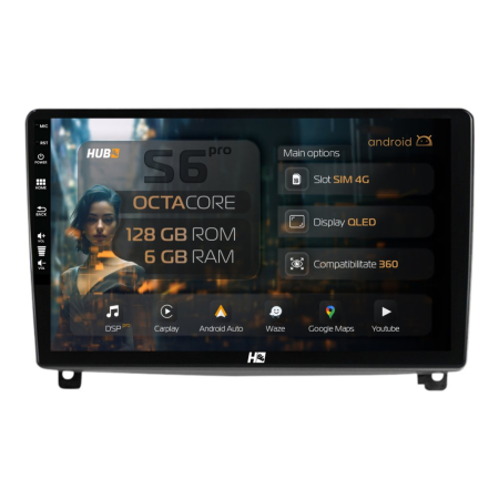Navigații Peugeot 407 (2004-2011) - Navigatie Peugeot 407 Android 6+128GB 4G 6GB | Hub64.ro