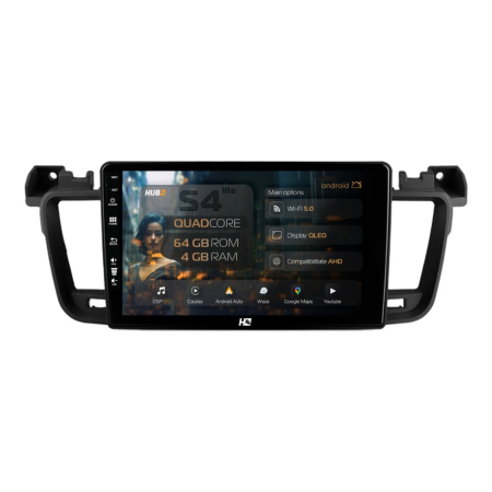 Navigații Peugeot 508 (2010-2018) - Navigatie Android Peugeot 508 4GB QLED | Hub64.ro