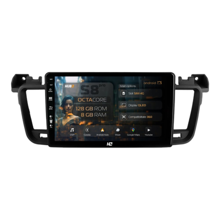 Navigații Peugeot 508 (2010-2018) - Navigatie Android Peugeot 508 8GB | Hub64.ro