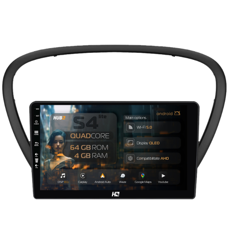 607 (2004-2011) - Navigatie Peugeot 607 Android 4+64GB 4G | Hub64.ro