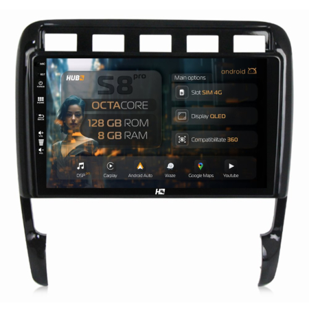 Navigații Porsche Cayenne 2002-2010 - Navigatie Android Porsche Cayenne (2002-2010) 8GB | Hub64.ro