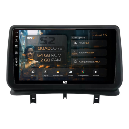 Navigații auto dedicate - Carplay Android Renault Clio 3 | Hub64.ro