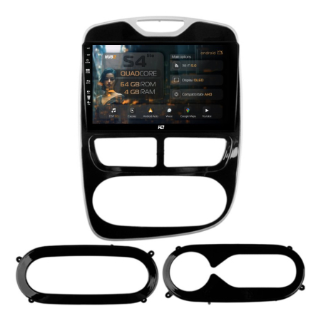 Navigații Renault Clio IV 2012-2016 - Navigatie Android Renault Clio IV / Zoe QLED | Hub64.ro