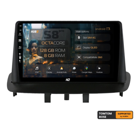 Navigații Renault Megane III 2009-2016 - Android Renault Megane 3/Fluence 8+128GB | Hub64.ro