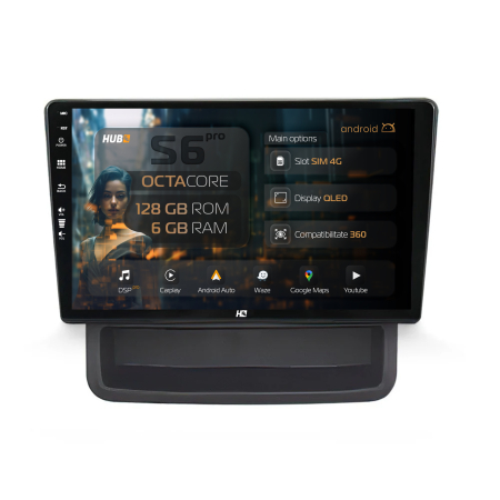 Vivaro 2010-2014 - Navigatie Android 13 Renault Trafic / Opel Vivaro (2010-2014) QLED 6+128GB | Hub64.ro