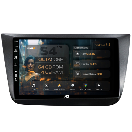 Altea 2004-2015 - Navigatie Android 13 Seat Altea / Toledo QLED | Hub64.ro
