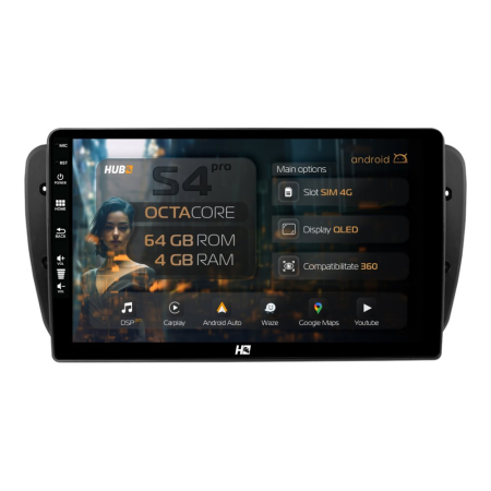 Navigații Seat Ibiza 2008-2013 - Navigatie Android Seat Ibiza 4GB QLED | Hub64.ro
