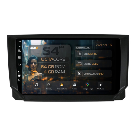 Navigații Seat Ibiza 2017-2021 - Navigatie QLED Android Seat Ibiza 2017+ 4GB | Hub64.ro