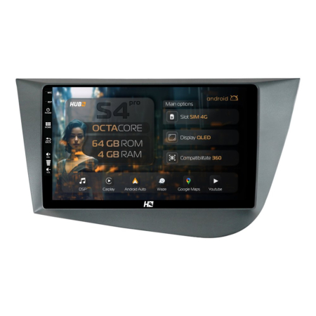 Navigații Seat Leon 2 2005-2012 - Navigatie Android Seat Leon QLED | Hub64.ro